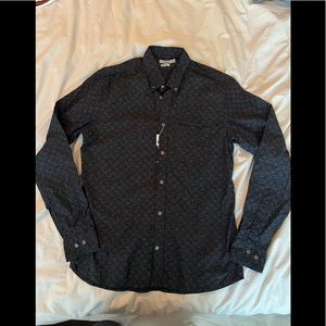 J. Lindeberg LS floral print button down shirt